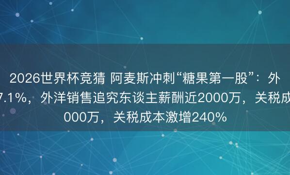 2026世界杯竞猜 阿麦斯冲刺“糖果第一股”：外洋收入占比77.1%，外洋销售追究东谈主薪酬近2000万，关税成本激增240%