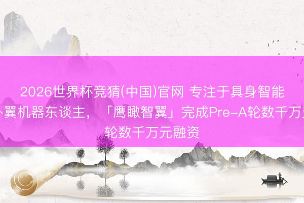2026世界杯竞猜(中国)官网 专注于具身智能仿生扑翼机器东谈主，「鹰瞰智翼」完成Pre-A轮数千万元融资