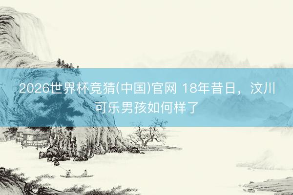 2026世界杯竞猜(中国)官网 18年昔日，汶川可乐男孩如何样了