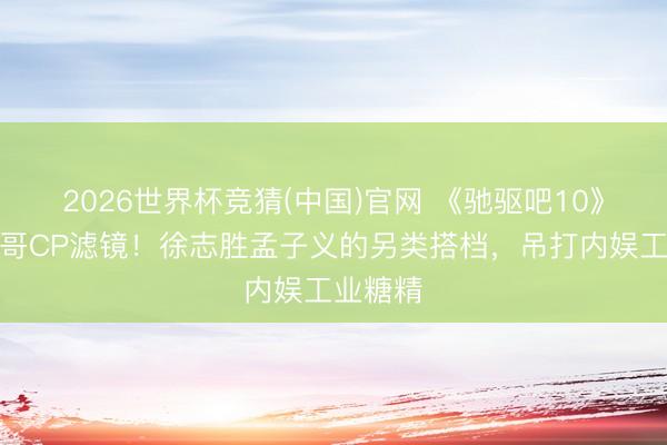 2026世界杯竞猜(中国)官网 《驰驱吧10》莫得帅哥CP滤镜！徐志胜孟子义的另类搭档，吊打内娱工业糖精