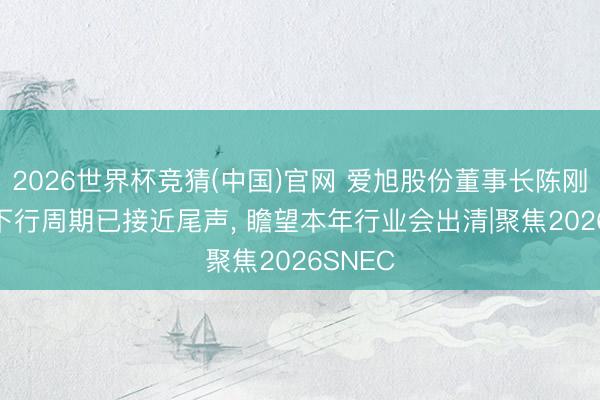 2026世界杯竞猜(中国)官网 爱旭股份董事长陈刚: 光伏下行周期已接近尾声， 瞻望本年行业会出清|聚焦2026SNEC