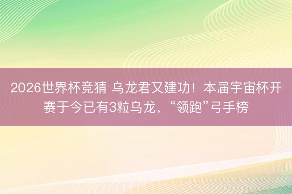 2026世界杯竞猜 乌龙君又建功！本届宇宙杯开赛于今已有3粒乌龙，“领跑”弓手榜
